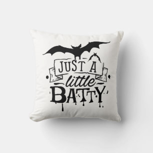 Minimalist White Background Graffiti Halloween Cushion