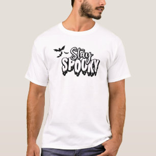 Minimalist White Background graffiti Halloween T-Shirt