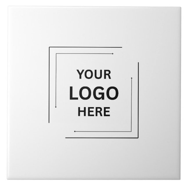 Minimalist White Business Identity Design Tile (Front)