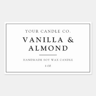 Minimalist White Candle Label