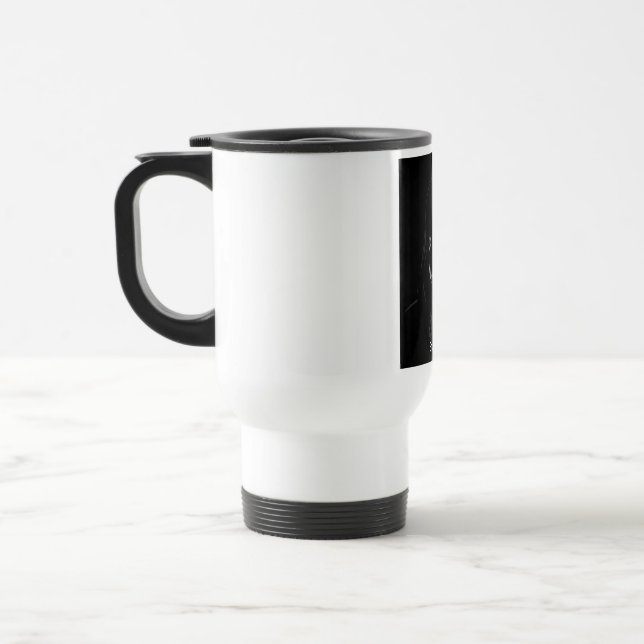 Minimalist White Ceramic Coffee MugMug Travel Mug (Left)
