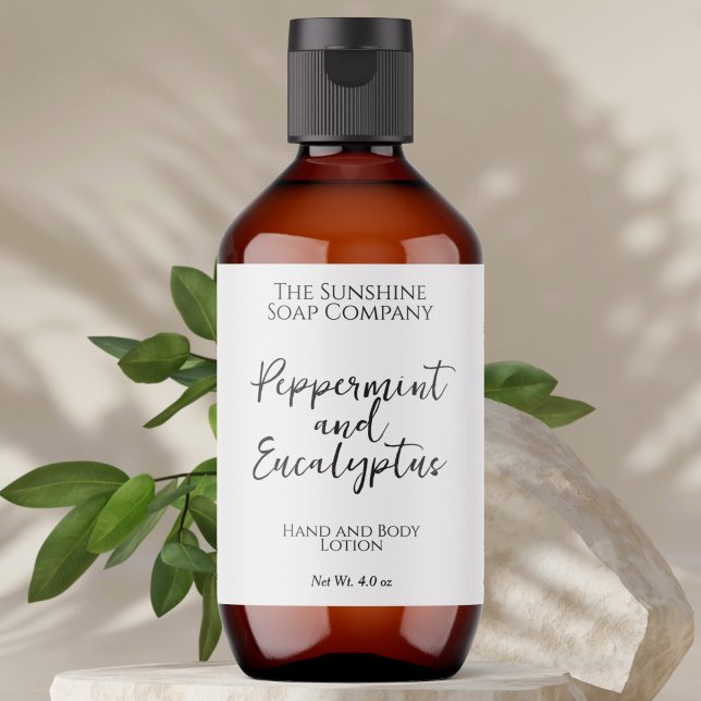 Minimalist White Cosmetics Bottle or Jar Label (Creator Uploaded)