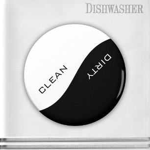 Minimalist White Custom Colour Dishwasher Magnet