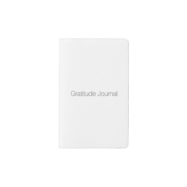 Minimalist white custom Gratitude Pocket Moleskine Notebook (Front)