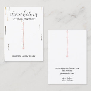 Minimalist white diamond jewelry business card