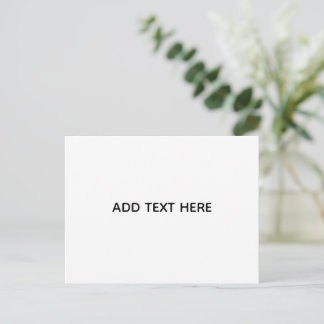 Minimalist White Elegant for Any Occasions Announcement Postcard