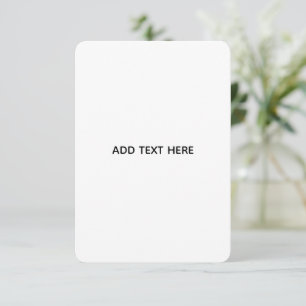 Minimalist White Elegant for Any Occasions Card