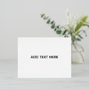 Minimalist White Elegant for Any Occasions Foil Holiday Postcard