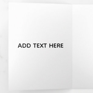 Minimalist White Elegant for Any Occasions Tri-Fold Holiday Card