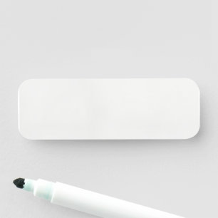 Minimalist White Everyday Tote Bag Name Tag