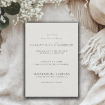 Minimalist White Faux Linen Wedding Invitation<br><div class="desc">Minimal faux linen wedding invitation featuring a soft white linen texture and refined typography, perfect for couples planning a simple elegant modern wedding. The clean layout highlights your names in graceful script with classic serif details for a timeless presentation that feels calm, sophisticated, and beautifully understated. Ideal for formal weddings,...</div>