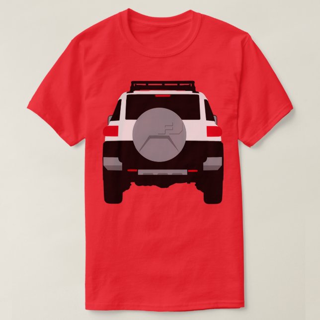 Minimalist White FJ Cruiser T-Shirt (Design Front)