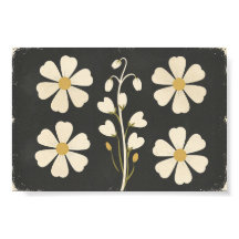 Minimalist White Floral Art