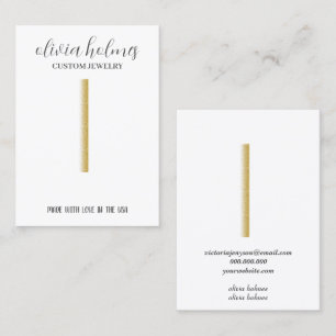 Minimalist white, jewellery business card