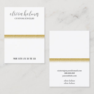 Minimalist white,  jewellery business card
