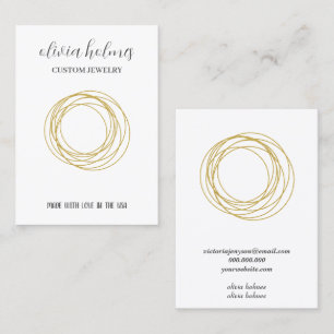 Minimalist white  jewelry business card