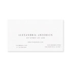 Minimalist White Lawyer Professional Business Card