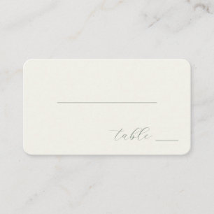 Minimalist White Line Table Label Place Card