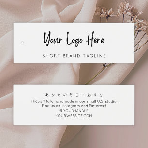 Minimalist White Logo Branding Hang Tag Mini