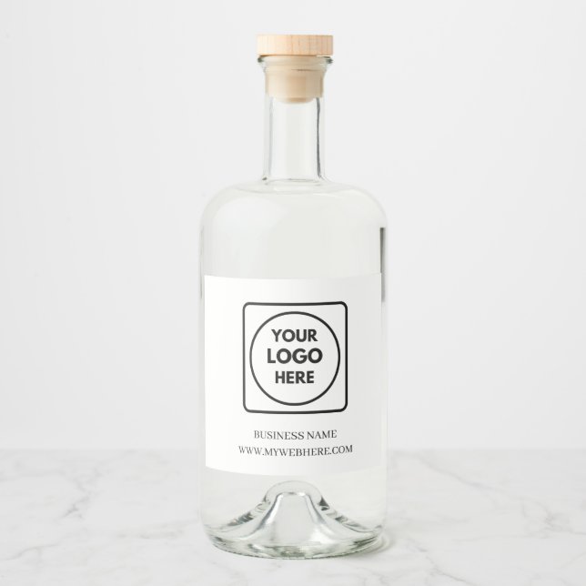 Minimalist White Logo Business Promo QR label (Front)