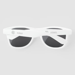 Minimalist White Logo Sunglasses – Custom Promo