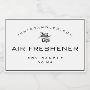 Minimalist White Logo Template Simple Style Candle Food Label