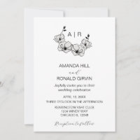 Minimalist White Magnolia Flower Wedding