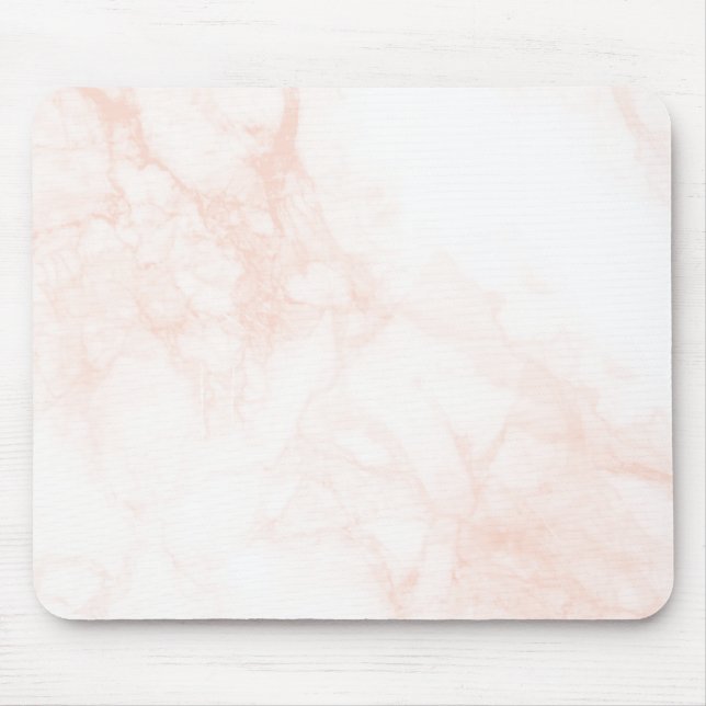 Minimalist White Marble Mouse Pad (Front)