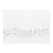 Minimalist White Mountain Landscape Art Print