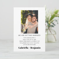 Minimalist White Photo Getting Married Wedding