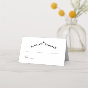 Minimalist White Place Card
