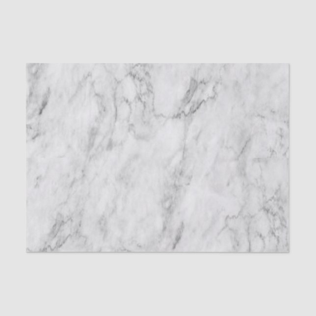 Minimalist White Silver and Grey Textured Marble Tissue Paper (Front)