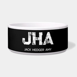 MINIMALIST WHITE THREE LETTER MONOGRAM NAME BLACK