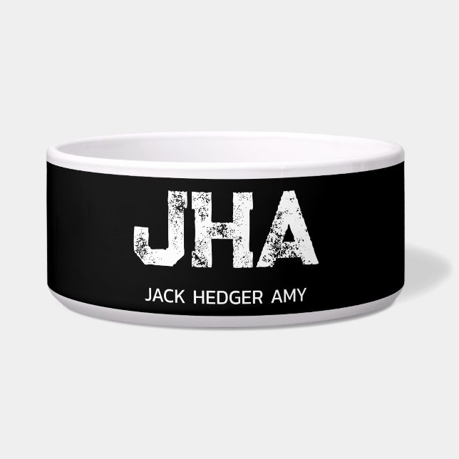 MINIMALIST WHITE THREE LETTER MONOGRAM NAME BLACK (Front)