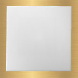 Minimalist White Tile<br><div class="desc">Plain White Tile.  White matches gold & white pattern tiles.</div>