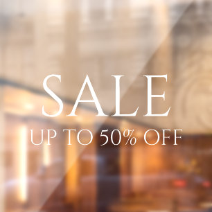 Minimalist White Typography Sale Store