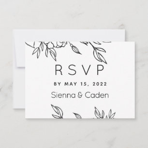 Minimalist White Wedding Mail-In RSVP Card