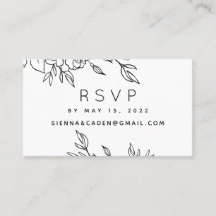 Minimalist White Wedding Online RSVP Card