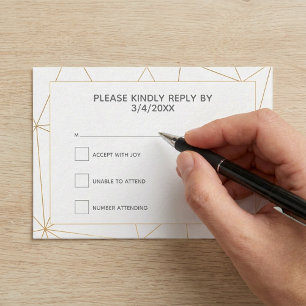 Minimalist wild Flowers RSVP Card