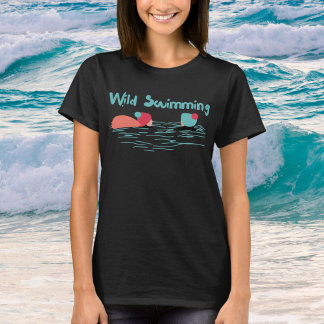 Minimalist Wild Swimming Friends in Woolly Hats T-Shirt
