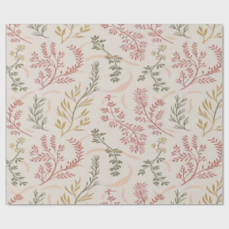 Minimalist Wildflower Botanical Wrapping Paper
