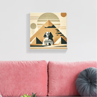 Minimalist Wildflower Egyptian Landmark  Canvas Print