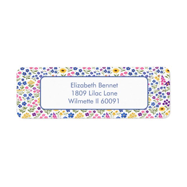 Minimalist Wildflower Seamless Pattern on White  (Front)