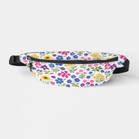Minimalist Wildflower Seamless Pattern on White