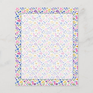 Minimalist Wildflower Seamless Pattern on White Flyer