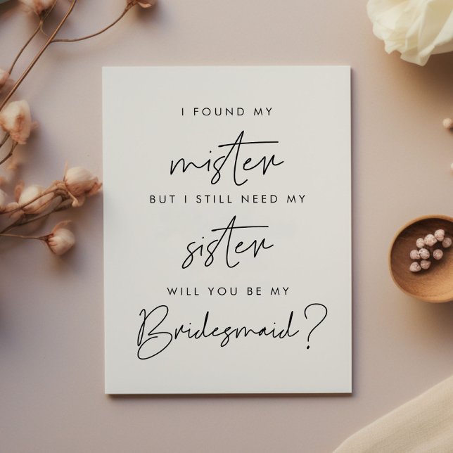 Minimalist Will you be my bridesmaid card (Creator Uploaded)