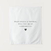 Minimalist Will You Be My Godparents Proposal