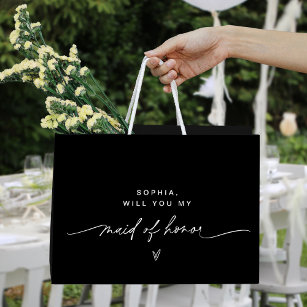 Minimalist Will You Be My Maid of Honour Gift Bag
