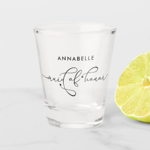 Minimalist Will You Be My Maid of Honour  Shot Glass