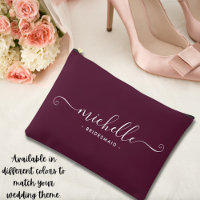 Minimalist Wine Berry Personalised Bridesmaid
